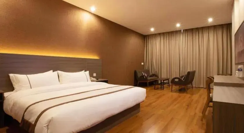 Bed in Jtour Inn Wuxi Meiyuan Kaiyuan Temple Metro Bed in Jtour Inn Wuxi Meiyuan Kaiyuan Temple Metro