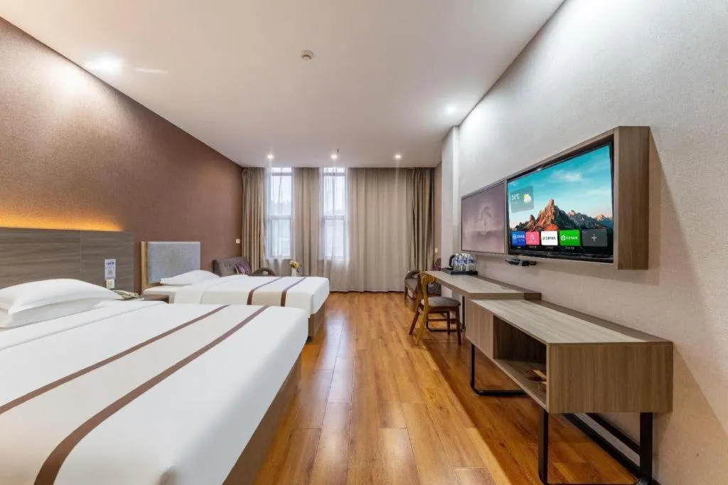 Bed in Jtour Inn Wuxi Meiyuan Kaiyuan Temple Metro