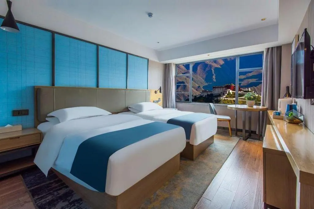 Bed in Echarm Hotel Lhasa Potala Palace