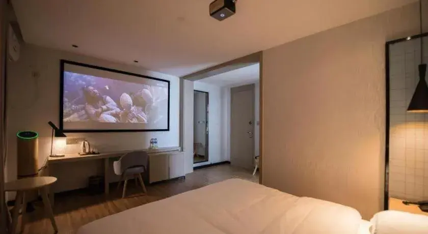 Bed in Borrman Hotel Hefei Guogou Plaza Sanli'an Metro Station Bed in Borrman Hotel Hefei Guogou Plaza Sanli'an Metro Station