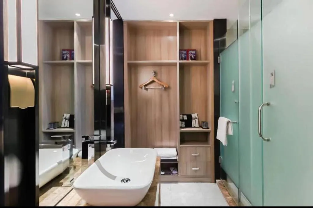 Bed in Borrman Hotel Tai'an Central Hospital Taishan Tianwai Village Hongmen