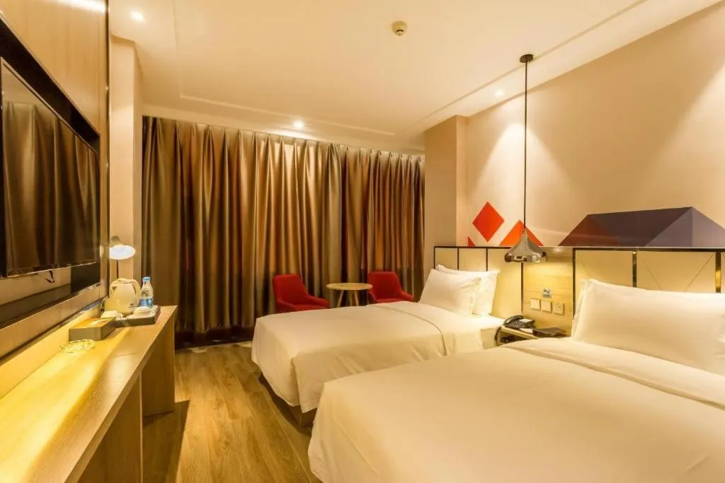 Bed in Borrman Hotel Tai'an Central Hospital Taishan Tianwai Village Hongmen