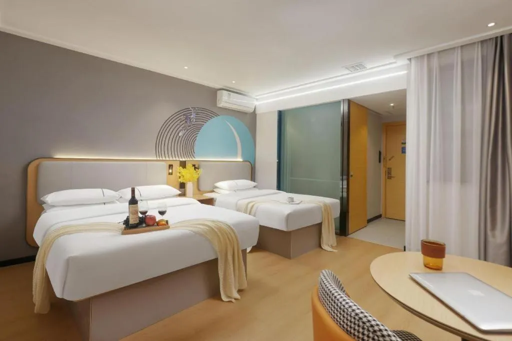 Bed in City Comfort Inn Wuhan Hankou Jiangtan