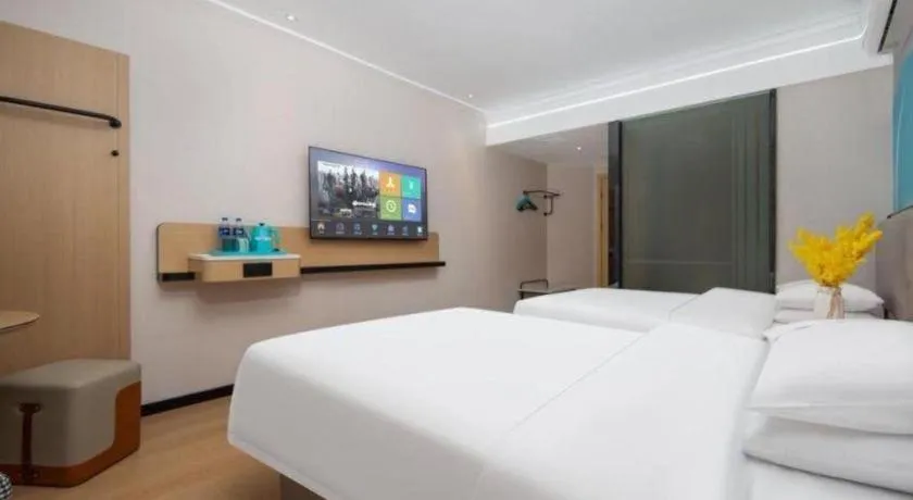 Bed in City Comfort Inn Wuhan Hankou Jiangtan