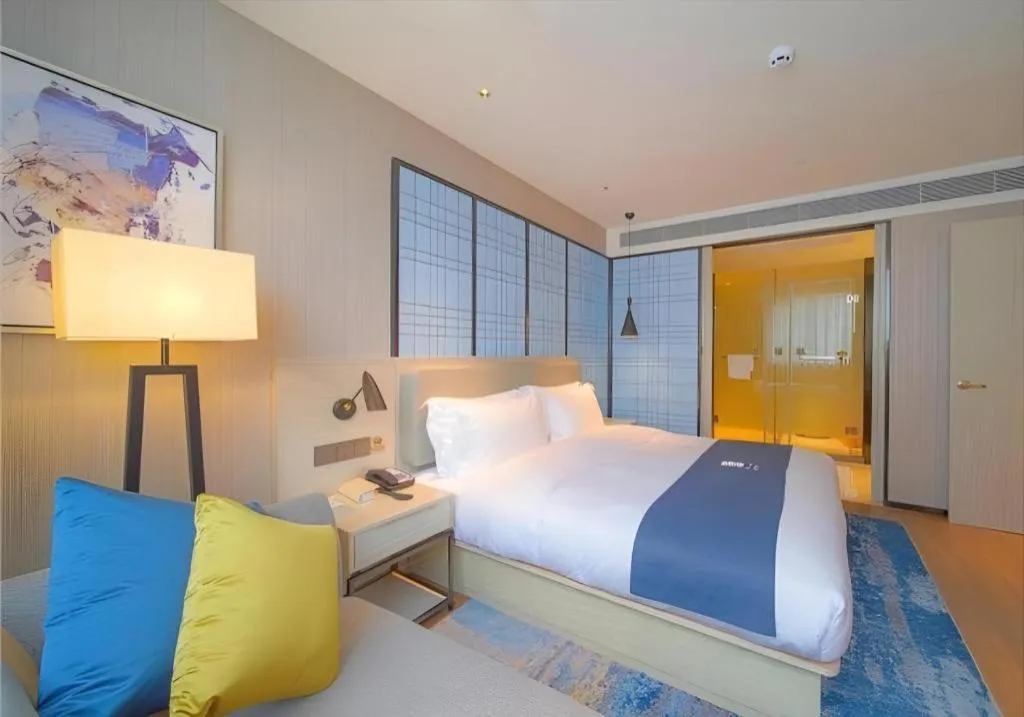 Bed in Echarm Hotel Guangzhou Changlong Shiqiao Metro Station