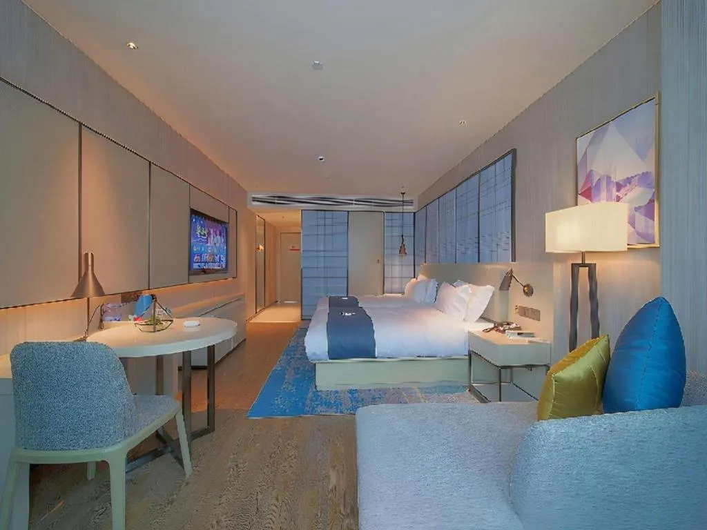 Bed in Echarm Hotel Guangzhou Changlong Shiqiao Metro Station