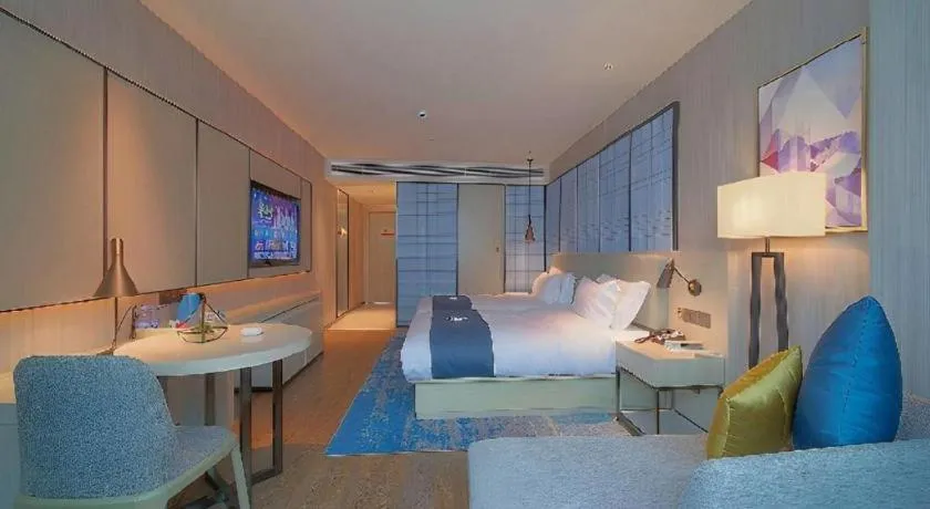 Bed in Echarm Hotel Guangzhou Changlong Shiqiao Metro Station