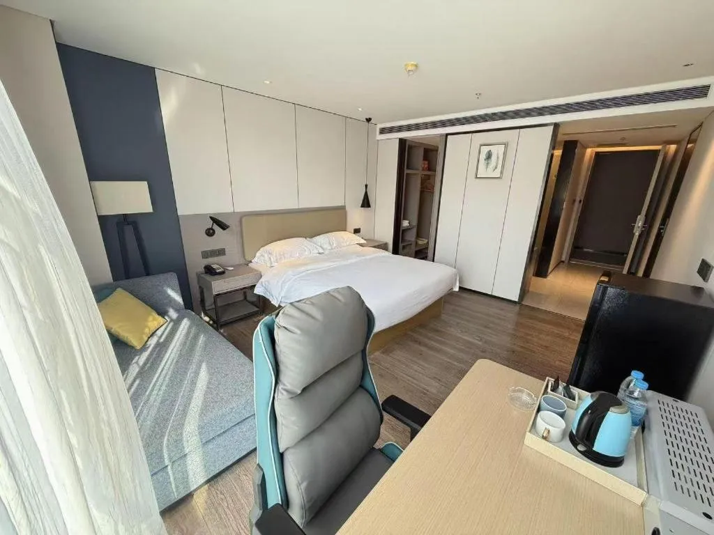 Bed in Echarm Hotel Guangzhou Tonghe Dayuan Times Square