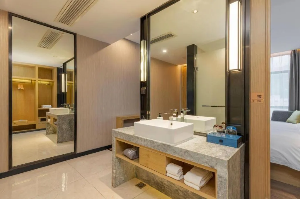 Bed in Echarm Hotel Guangzhou Tonghe Dayuan Times Square