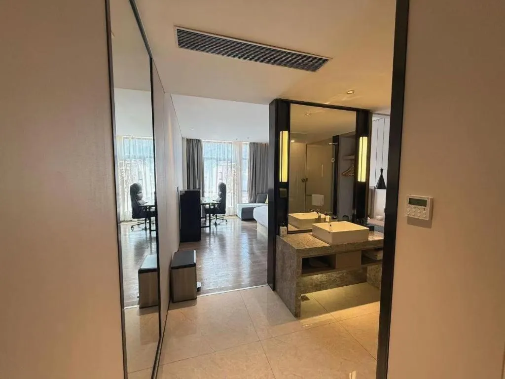 Bed in Echarm Hotel Guangzhou Tonghe Dayuan Times Square