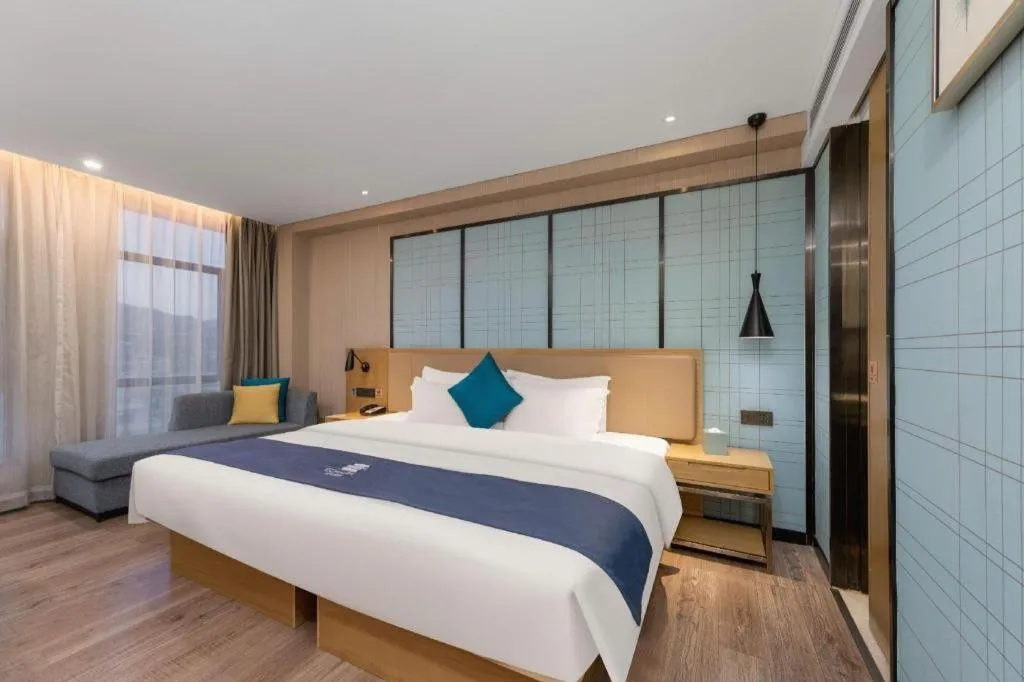 Bed in Echarm Hotel Guangzhou Tonghe Dayuan Times Square