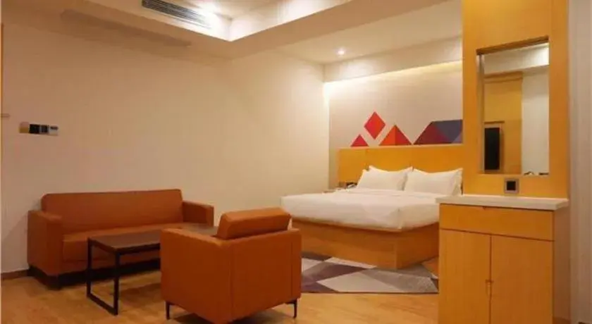Bed in Borrman Hotel Zhanjiang Shimao Building High-speed Railway Station Bed in Borrman Hotel Zhanjiang Shimao Building High-speed Railway Station