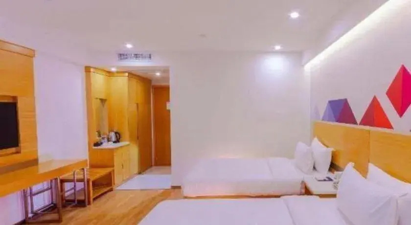 Bed in Borrman Hotel Zhanjiang Shimao Building High-speed Railway Station Bed in Borrman Hotel Zhanjiang Shimao Building High-speed Railway Station