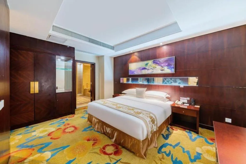 Bed in Borrman Hotel Guangzhou Changlong Shiqiao Metro Station