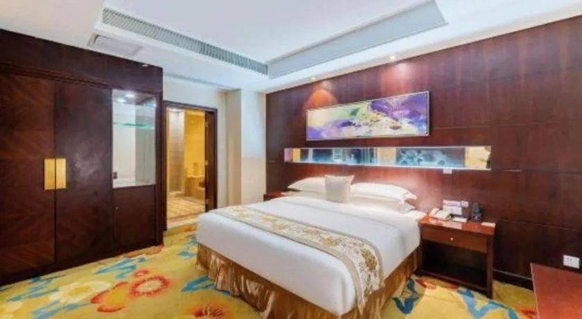Bed in Borrman Hotel Guangzhou Changlong Shiqiao Metro Station