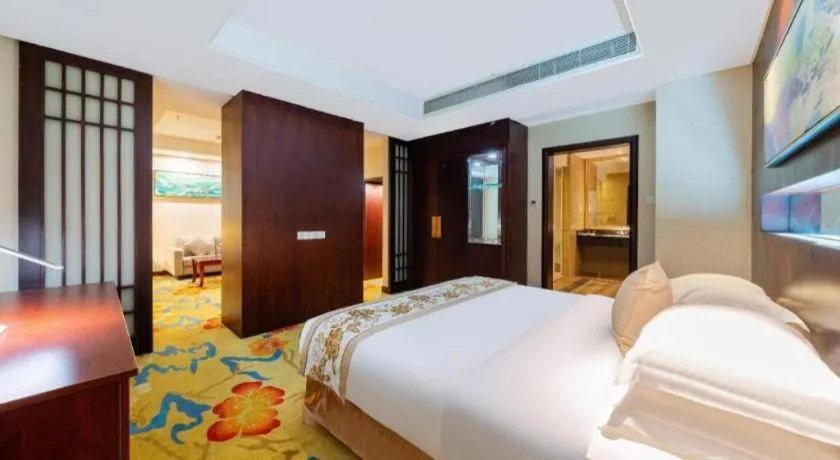 Bed in Borrman Hotel Guangzhou Changlong Shiqiao Metro Station