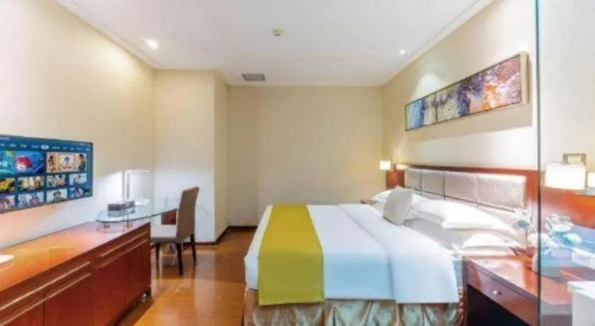 Bed in Borrman Hotel Guangzhou Changlong Shiqiao Metro Station