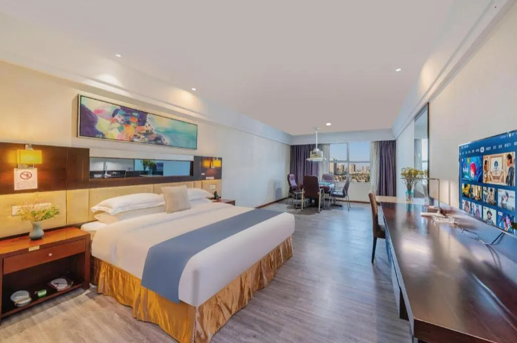 Bed in Borrman Hotel Guangzhou Changlong Shiqiao Metro Station