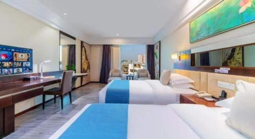 Bed in Borrman Hotel Guangzhou Changlong Shiqiao Metro Station