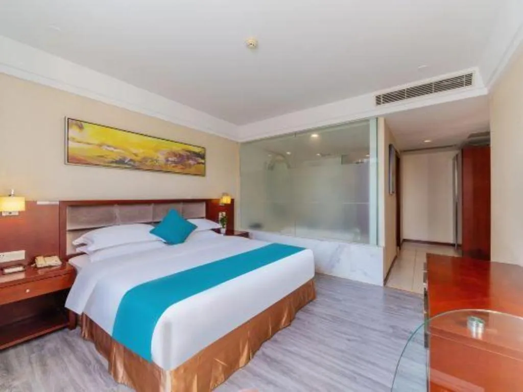 Bed in Borrman Hotel Guangzhou Changlong Shiqiao Metro Station