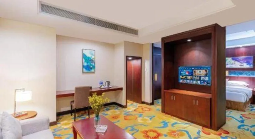 Bed in Borrman Hotel Guangzhou Changlong Shiqiao Metro Station