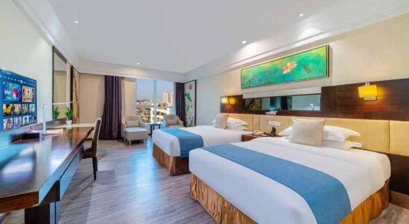 Bed in Borrman Hotel Guangzhou Changlong Shiqiao Metro Station