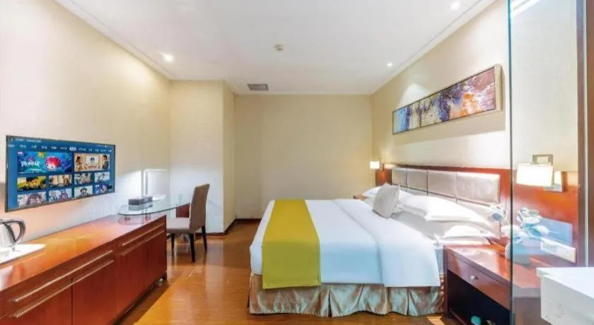 Bed in Borrman Hotel Guangzhou Changlong Shiqiao Metro Station