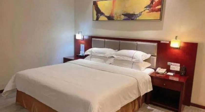 Bed in Borrman Hotel Guangzhou Changlong Shiqiao Metro Station
