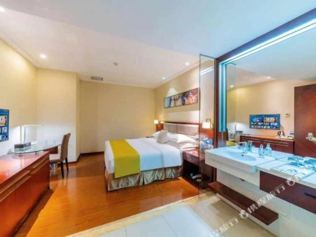 Bed in Borrman Hotel Guangzhou Changlong Shiqiao Metro Station