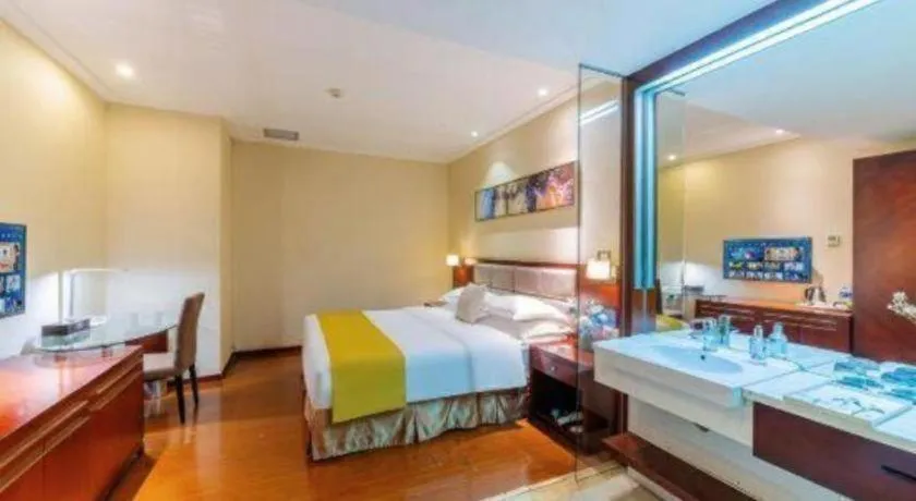 Bed in Borrman Hotel Guangzhou Changlong Shiqiao Metro Station