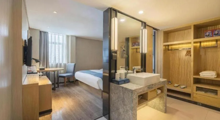 Bed in Echarm Hotel Changde Chaoyang D5 District