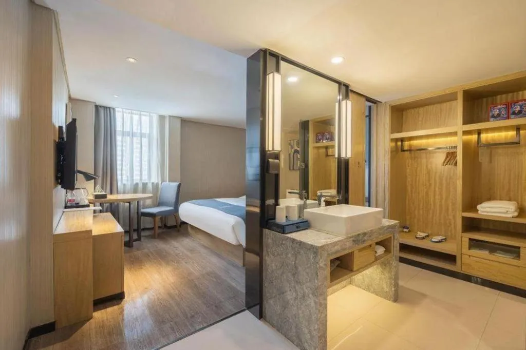 Bed in Echarm Hotel Changde Chaoyang D5 District