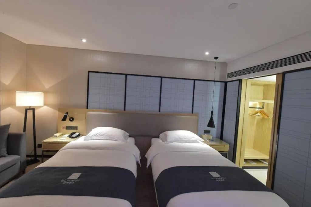 Bed in Echarm Hotel Changde Chaoyang D5 District
