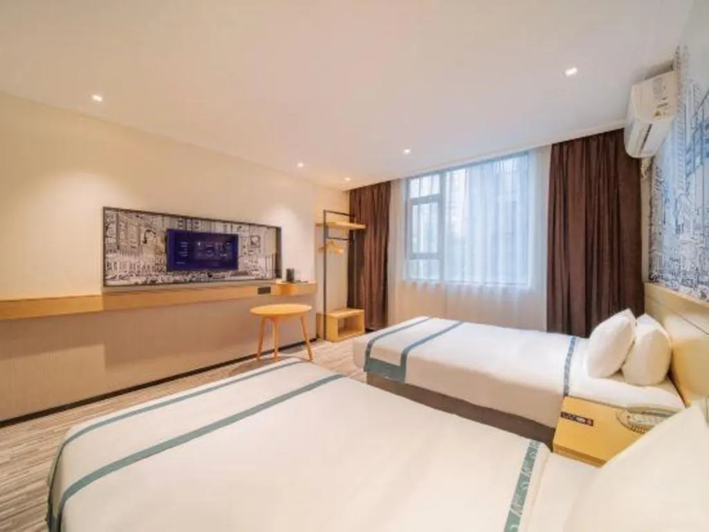 Bed in City Comfort Inn Wuhan Children's Hospital Xianggang Road Metro Station