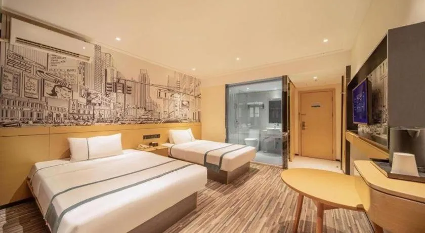 Bed in City Comfort Inn Wuhan Children's Hospital Xianggang Road Metro Station