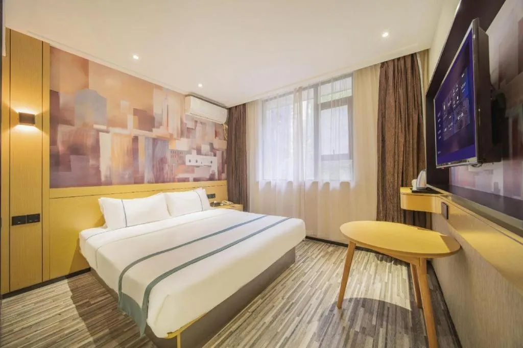 Bed in City Comfort Inn Wuhan Children's Hospital Xianggang Road Metro Station