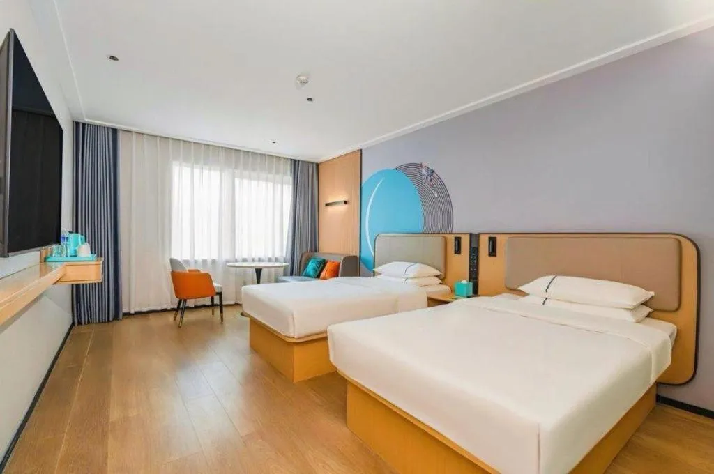 Bed in City Comfort Inn Wuhan Children's Hospital Xianggang Road Metro Station