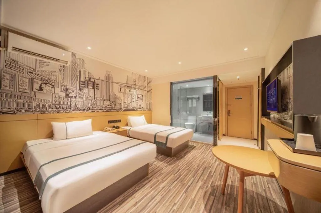 Bed in City Comfort Inn Wuhan Children's Hospital Xianggang Road Metro Station