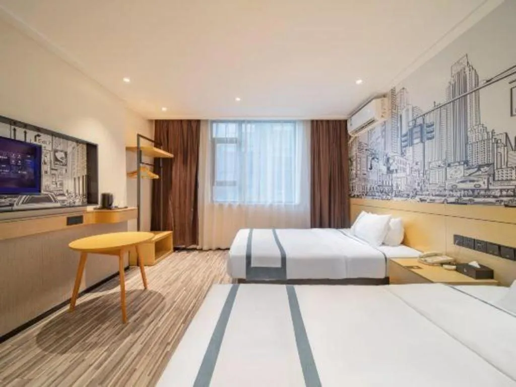 Bed in City Comfort Inn Wuhan Children's Hospital Xianggang Road Metro Station