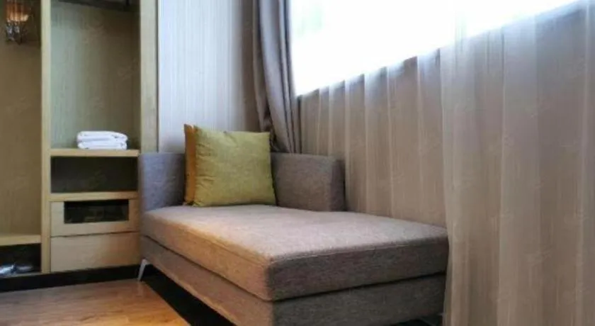 Bed in Echarm Hotel Wuhan Vanke Future Center Wulidun Metro Station