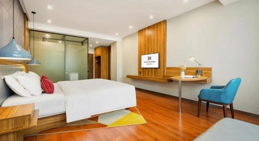 Bed in Borrman Hotel Fangchenggang High-speed Railway North Station Crystal International