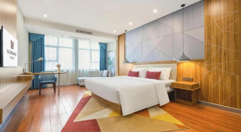 Bed in Borrman Hotel Fangchenggang High-speed Railway North Station Crystal International