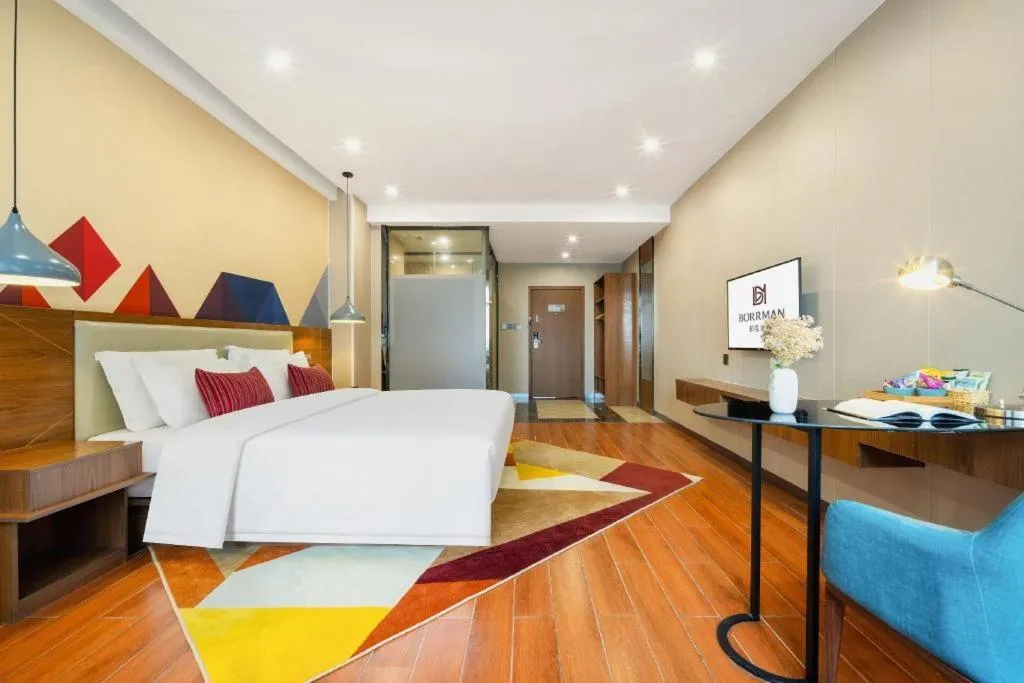 Bed in Borrman Hotel Fangchenggang High-speed Railway North Station Crystal International