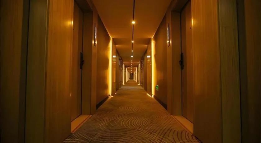 Bed in Echarm Hotel Zibo Gaoqing Zhongcheng Inernational