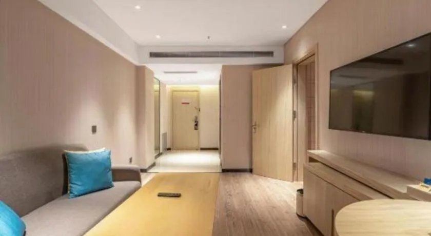 Bed in Echarm Hotel Zibo Gaoqing Zhongcheng Inernational