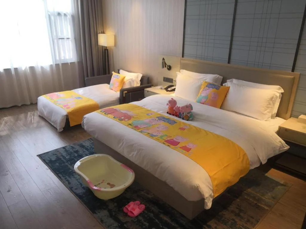 Bed in Echarm Hotel Nanning the MixC Exhibition Center Metro Station