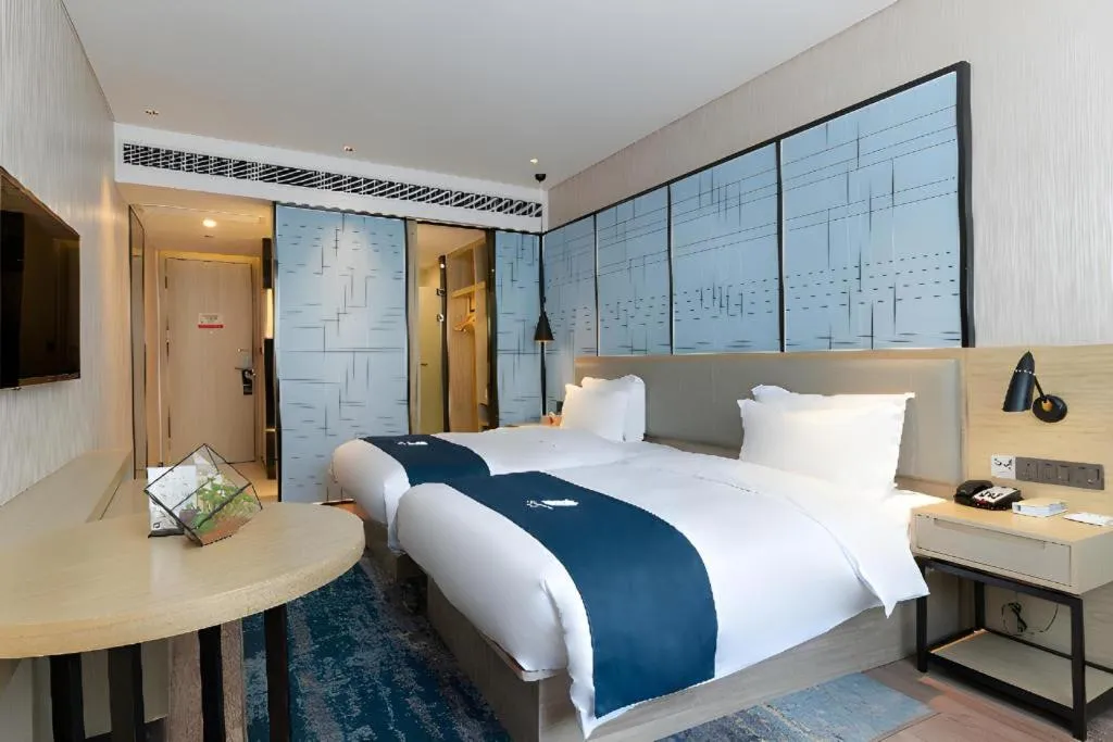 Bed in Echarm Hotel Nanning the MixC Exhibition Center Metro Station