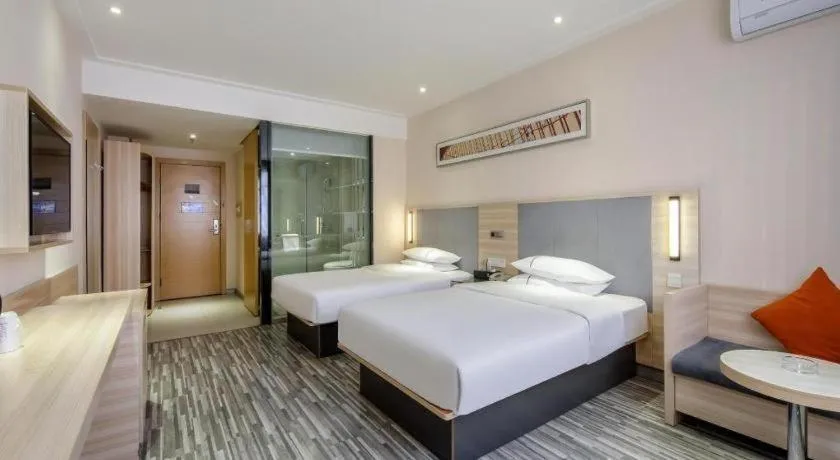 Bed in JTOUR Inn Yizhou Hechi College Pedestrian Street