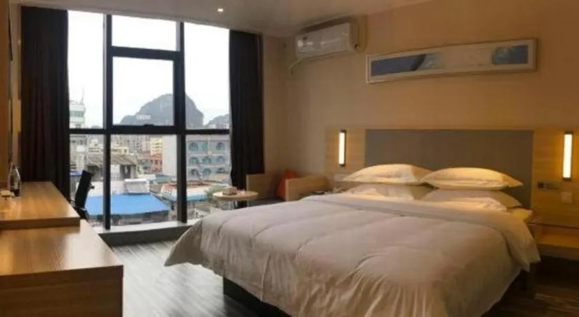 Bed in JTOUR Inn Yizhou Hechi College Pedestrian Street