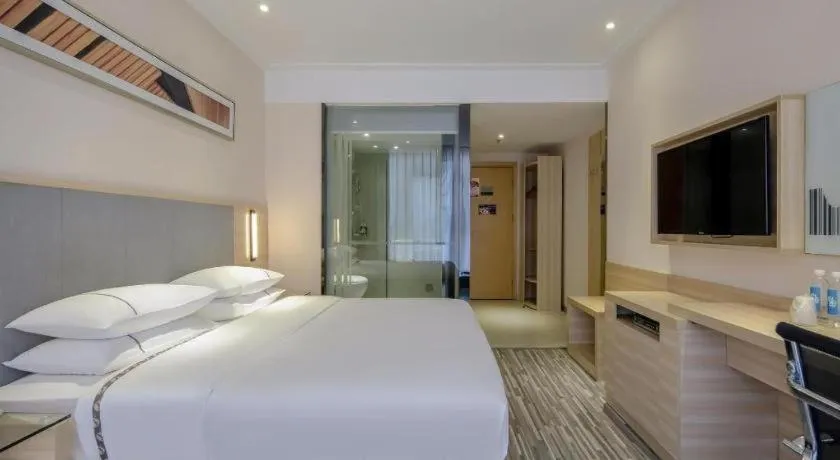 Bed in JTOUR Inn Yizhou Hechi College Pedestrian Street